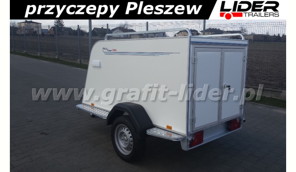 TP-027 przyczepa Mini Cargo TF 3 SP, 204x110x90cm, furgon bagażowy mini cargo, DMC 750kg